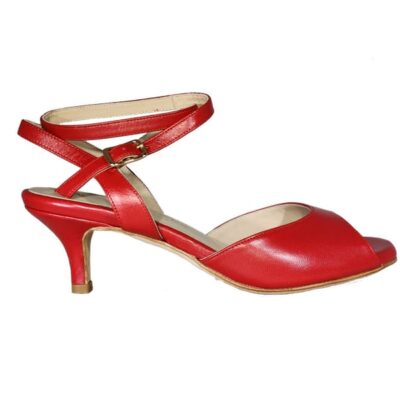 low heel tango shoe. Red leather. 5cm Entonces, jpg 158 KB