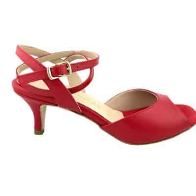 low heel tango shoe. red color. jpg 50KB